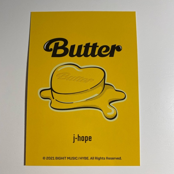 BTS JHOPE PHOTOCARD OFFICIAL BUTTER CARDIGAN EXCLUSIVE - Picture 2 of 2